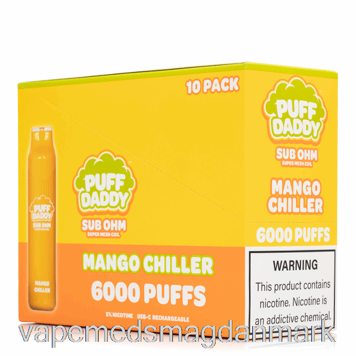 Vape Uden Nikotin [10-pack] Puff Daddy 6000 Engangs